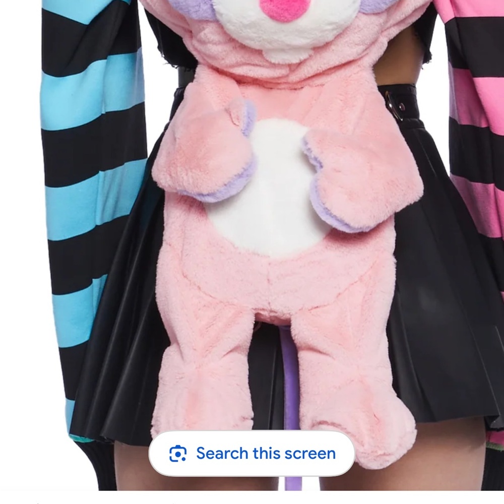 Dolls Kill Pink and Purple Plush Popples Backpack - Picture 10 of 10